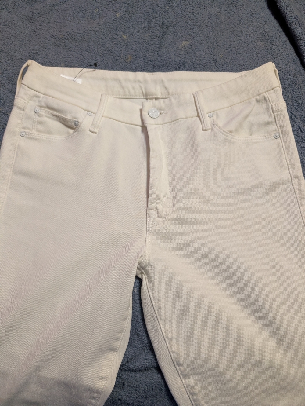 MOTHER Women's Boot Cut Jeans in Off-White